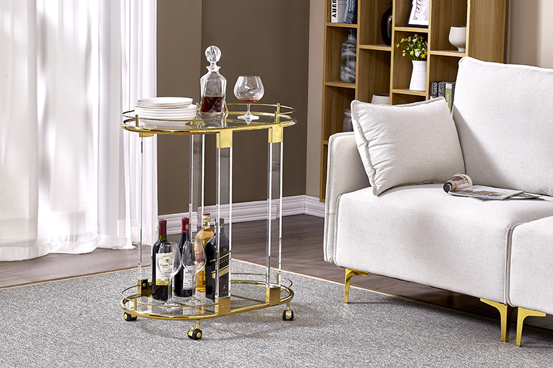 YM-F0875 - Xe đẩy 2 tầng hình bầu dục