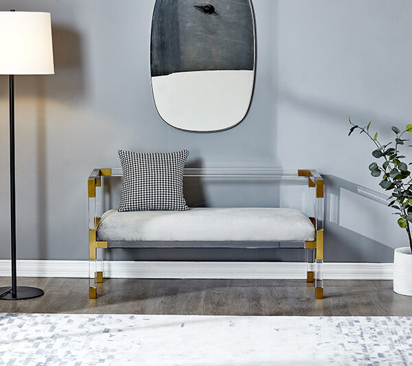 YM-F0330-E Ghế dài acrylic