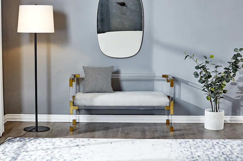 YM-F0330-E Ghế dài acrylic