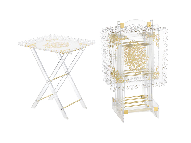 YM-S012 - Bộ bàn cà phê acrylic 4 món