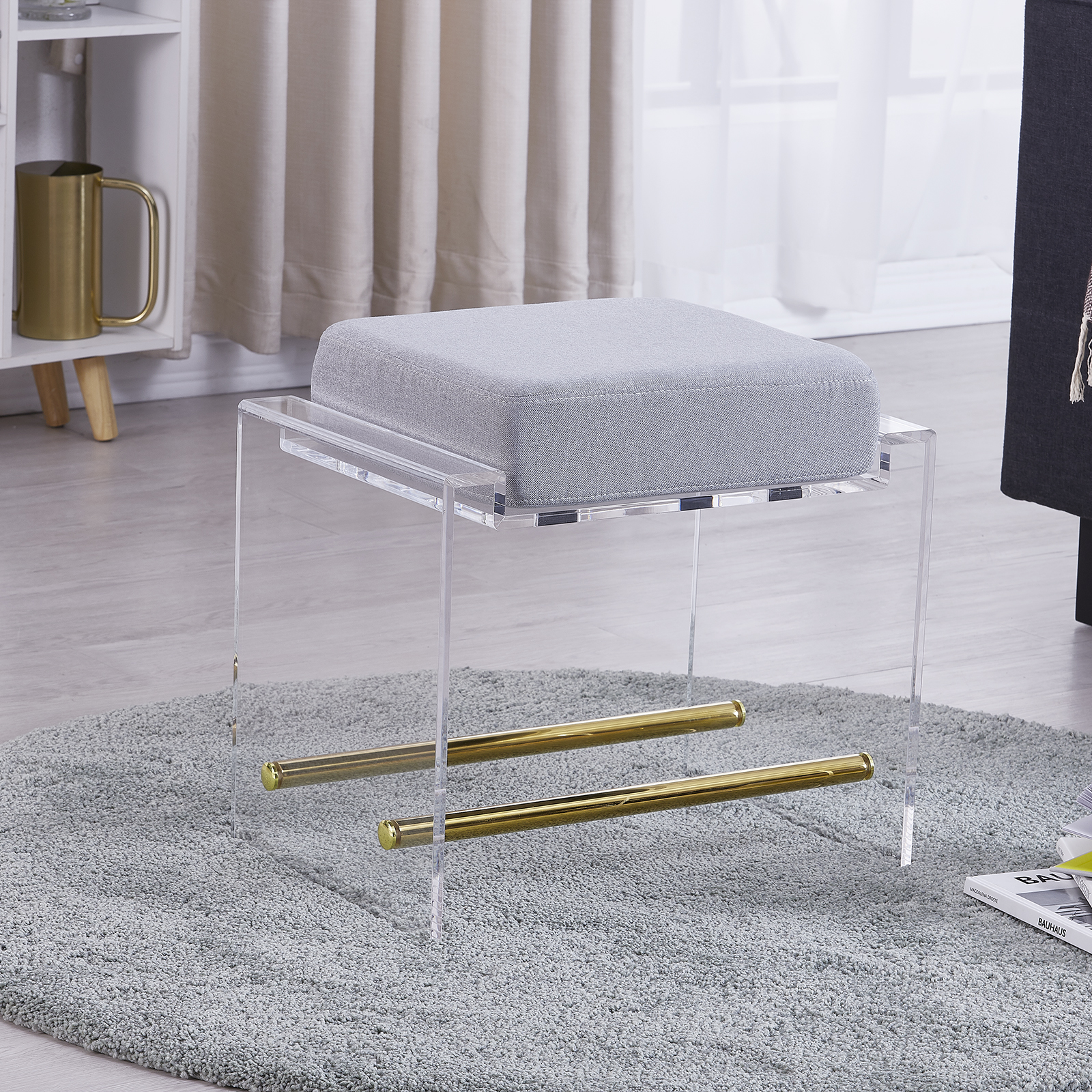 YM-188F0628 Ghế đôn Acrylic trong suốt