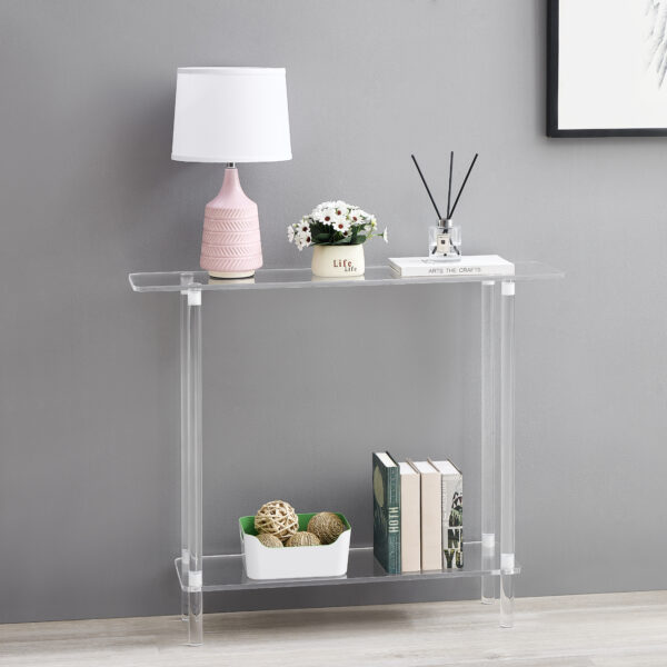 YM-F1235 Kệ console ACRYLIC trong suốt 2 tầng