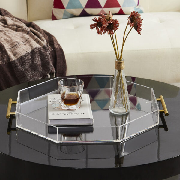 188F0601 Khay đựng đồ Acrylic hình bát giác